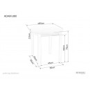 Стол обеденный SIGNAL ADAM дуб ланселот/белый мат 80